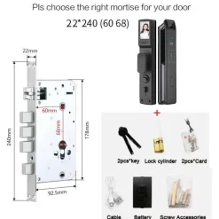 Intelligentes Fingerabdruck-Türschloss - Sicherheitsschloss mit automatischer Gesichtserkennung