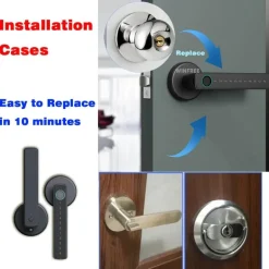 Intelligentes Fingerabdruck-Türschloss – schlüsselloses Bluetooth, kompatibel mit Tuya Alexa Google Assistant