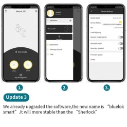 Intelligentes schlüsselloses Schließsystem – 4er-Pack elektronische Eingangsschlösser