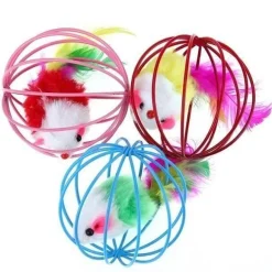 Interaktive Katzenfederbälle – Hohlspielzeug für Kätzchen