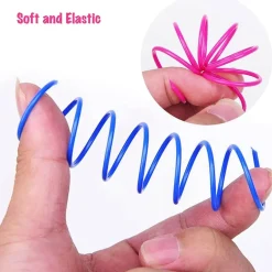 Interaktive Katzenspielzeugbälle – 12-teiliges buntes Federset für spannende Spielstunden