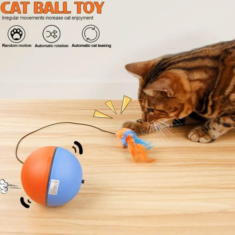 Interaktiver Katzenspielzeugball – Automatisches Laufspielzeug für Katzen
