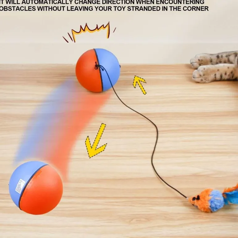 Interaktiver Katzenspielzeugball – Automatisches Laufspielzeug für Katzen