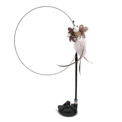 Interaktiver Katzenspielzeug-Stab mit Federn – spannendes Spielzeug für Hauskatzen