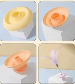 Interaktives Katzen-Drehteller-Spielzeug – Drehender Spielspaß