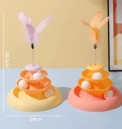 Interaktives Katzen-Drehteller-Spielzeug – Drehender Spielspaß