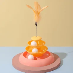 Interaktives Katzen-Drehteller-Spielzeug – Drehender Spielspaß