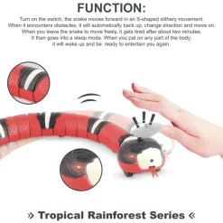 Interaktives Katzenspielzeug mit intelligentem Sensor – Spannendes Schlangenspielzeug für Katzenspaß