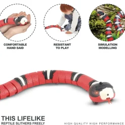 Interaktives Katzenspielzeug mit intelligentem Sensor – Spannendes Schlangenspielzeug für Katzenspaß