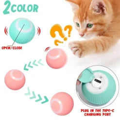 Interaktives Katzenspielzeug mit automatischem Rollball, intelligentes Haustier-Gadget für spannendes Spielen