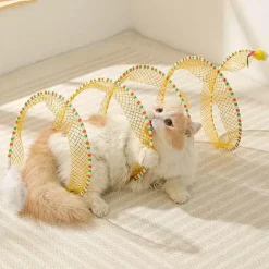 Interaktives Katzentunnelspielzeug – Faltbarer Spieltunnel für Katzen