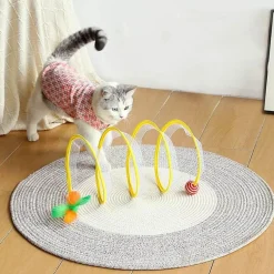 Interaktives Katzentunnelspielzeug – Faltbarer Spieltunnel für Katzen