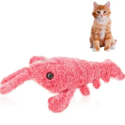 Interaktives Plüsch-Hummer-Katzenspielzeug – Schlabberspielzeug für Haustiere