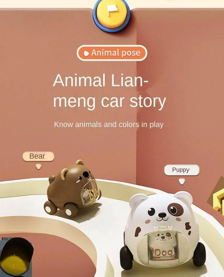 Interaktives Spielzeugauto – Lustiges Cartoon-Fahrzeug für Kinder