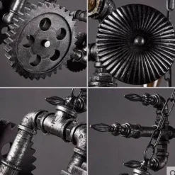 Iron Motorcycle Lamp - Modern Industrial Light Decor