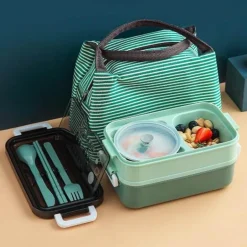 Isolierte, auslaufsichere Suppenschüssel – doppelschichtiger Lunchbehälter