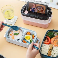 Isolierte, auslaufsichere Suppenschüssel – doppelschichtiger Lunchbehälter