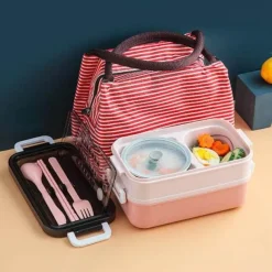 Isolierte, auslaufsichere Suppenschüssel – doppelschichtiger Lunchbehälter