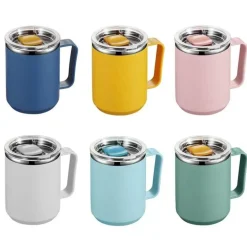 Isolierter Kaffeebecher aus Edelstahl mit Henkel – Reisebecher