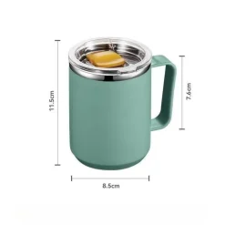 Isolierter Kaffeebecher aus Edelstahl mit Henkel – Reisebecher