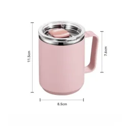 Isolierter Kaffeebecher aus Edelstahl mit Henkel – Reisebecher