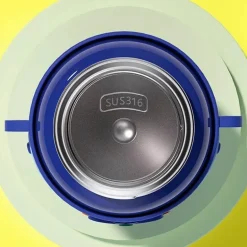 Isolierter Reisebecher mit Cartoon-Tiermotiv – Edelstahlbecher mit Silikonhülle