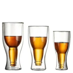 Isoliertes doppelwandiges Glasset – Bier, Wein, Whiskey, Champagner