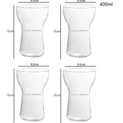 Isoliertes Trinkbecher-Set aus Glas – Transparente Saft- und Teebecher