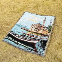 Jacquard-Sofadecke – Vielseitige Picknickmatte für den Außenbereich, Bettdecke