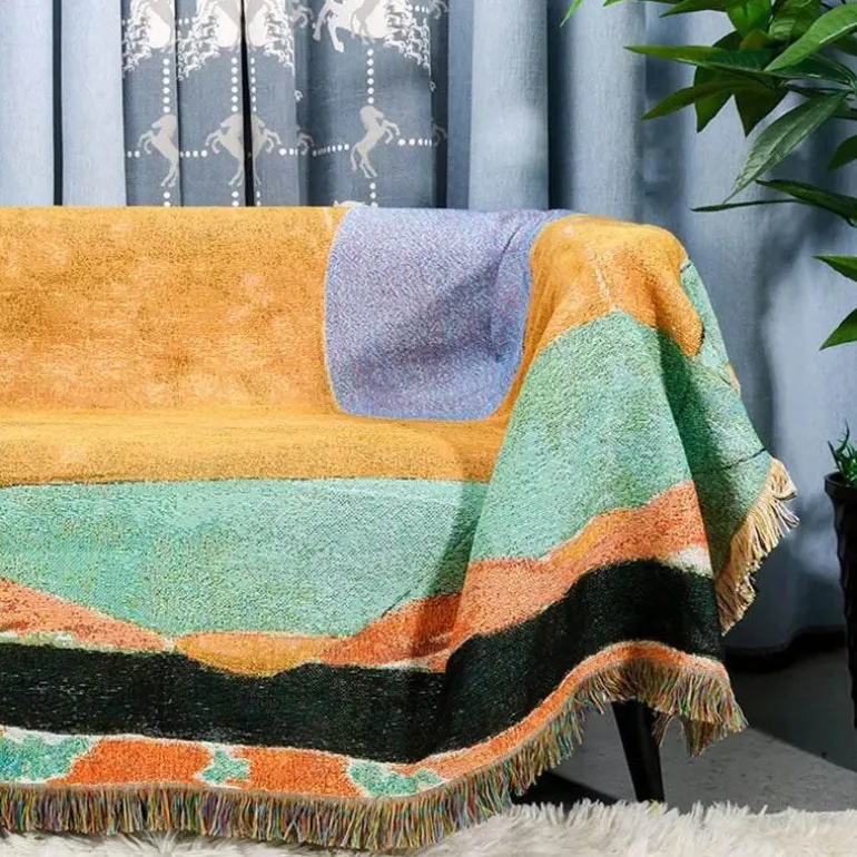 Jacquard-Wandteppichdecke – dekorative gewebte Überwurfdecke