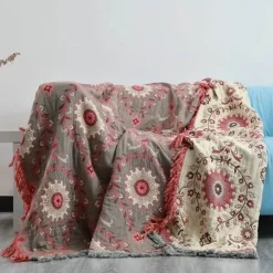 Japanische Baumwoll-Überwurfdecke - Doppelseitiger Sofabezug Tagesdecke