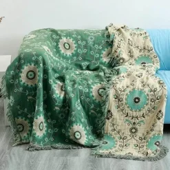 Japanische Baumwoll-Überwurfdecke - Doppelseitiger Sofabezug Tagesdecke