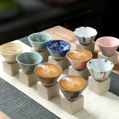 Japanische Espressotassen aus Porzellan – 100 ml Latte-Becher in Geschenkbox