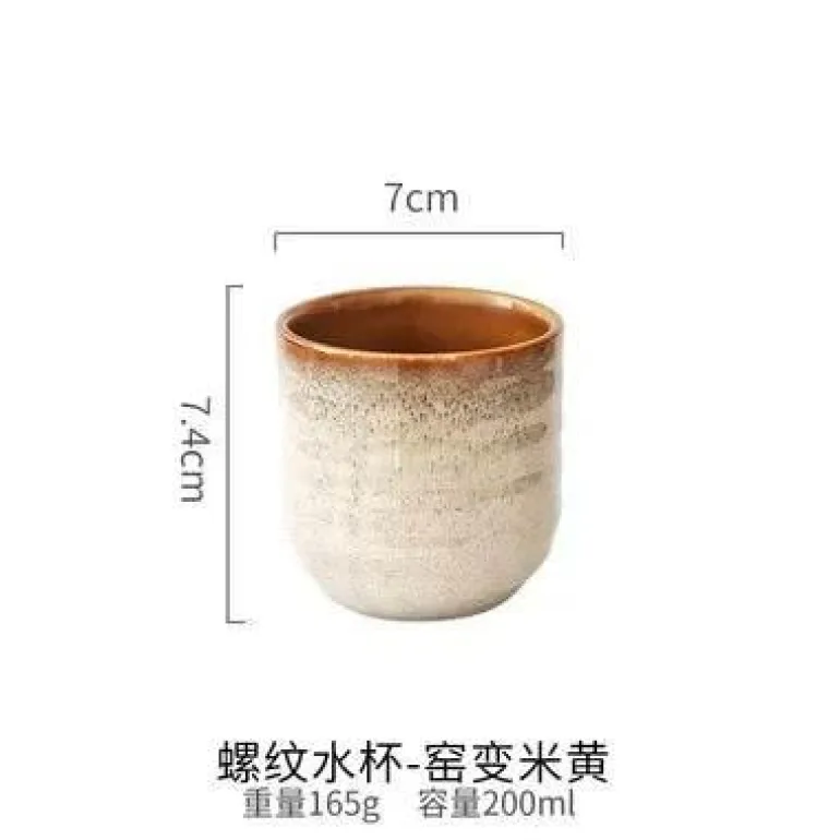 Japanische Teetasse aus Keramik – Porzellanbecher, Trinkgeschirr