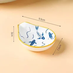 Japanischer Keramik-Soßenteller - Porzellan-Snackteller