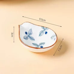 Japanischer Keramik-Soßenteller - Porzellan-Snackteller