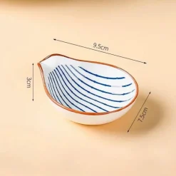 Japanischer Keramik-Soßenteller - Porzellan-Snackteller