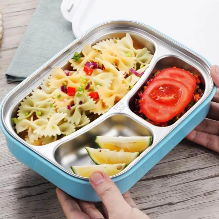 Japanisches Bento-Box-Set aus Edelstahl – langlebige Lunchbox mit Behältern