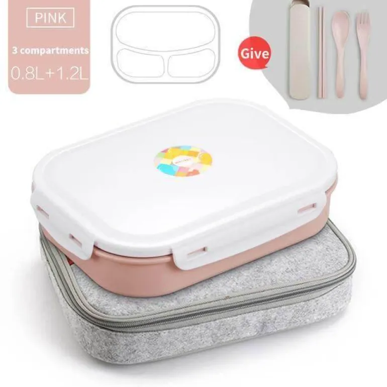 Japanisches Bento-Box-Set aus Edelstahl – langlebige Lunchbox mit Behältern
