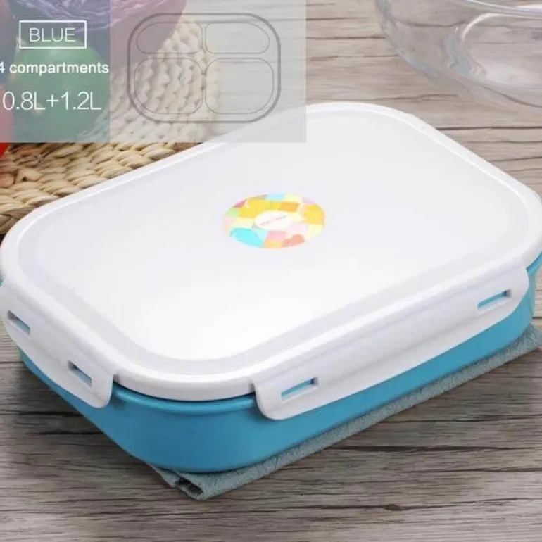 Japanisches Bento-Box-Set aus Edelstahl – langlebige Lunchbox mit Behältern