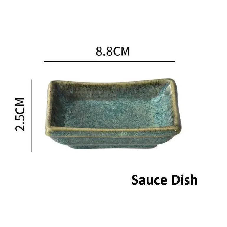 Japanisches Keramik-Geschirrset - Kiln Change Teller Schüsseln