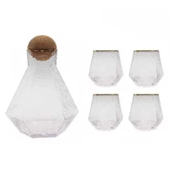 Jervis Glaskrug-Set – Eleganter Krug mit Tassen