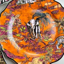 Jungle Flower Speiseteller-Set aus Bone China – Elegantes Geschirr