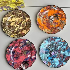 Jungle Flower Speiseteller-Set aus Bone China – Elegantes Geschirr