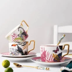 Jungle Secret Teetassen-Set – Exotische tropische Teetassen