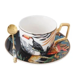 Jungle Secret Teetassen-Set – Exotische tropische Teetassen