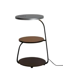 Kabellose Ladelampe aus Holz – sanft leuchtendes Schreibtischlicht