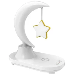 Kabellose Ladenachtlampe – Mondstern-Design