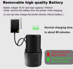 Kabelloser Mini-Handdrucker – Automatisches tragbares Druckgerät