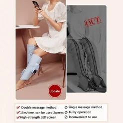 Kabelloses Beinmassagegerät – Tragbares Entspannungsgerät mit Luftvibration